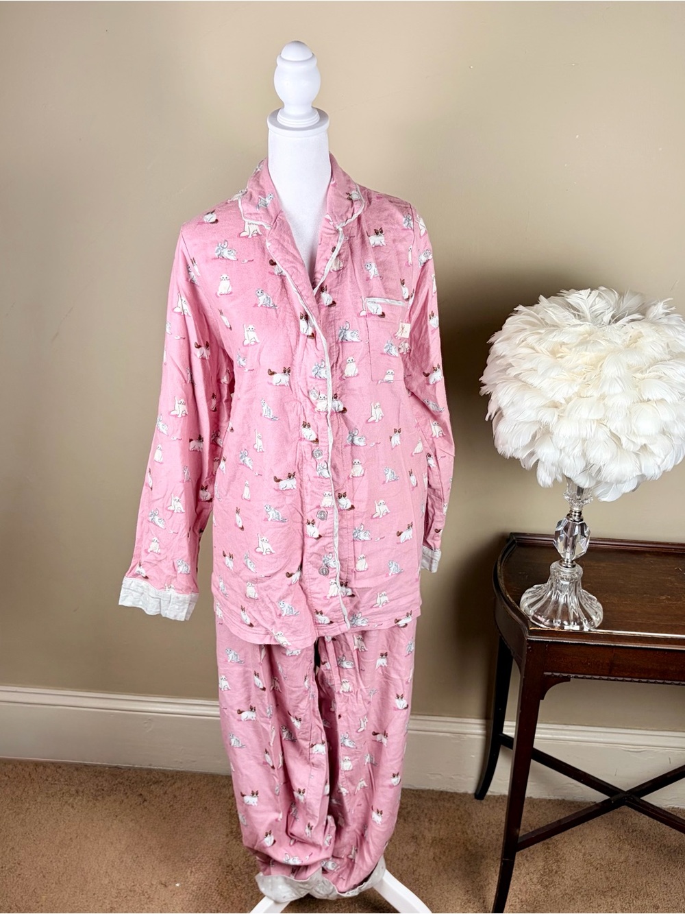Viral Taylor Swift Meredith Cats Munki Munki pajamas size XXL Pink Cotton Blend